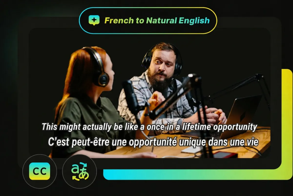 French-to-English video localization with natural and authentic English